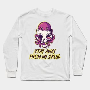 Colorful Octopus on a Skull Gift Long Sleeve T-Shirt
